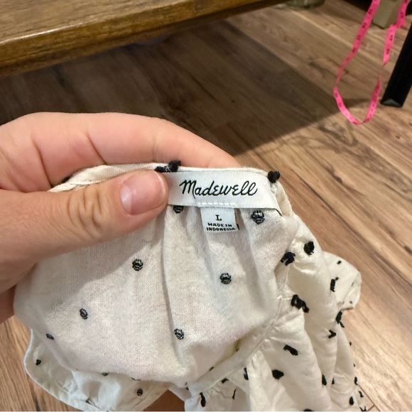 Madewell Lorelei Mini Dress in Clip Dot  Polka Dot Short Sleeve Dress - Picture 11 of 11